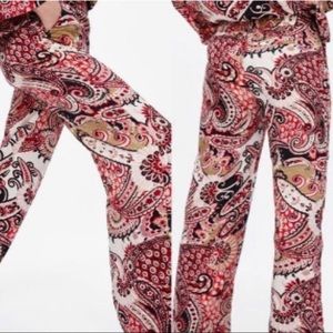 Zara Paisley Palazzo Printed Pants